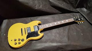 Обзор сборки китайской реплики Gibson SG желтая [upl. by Meehaf482]