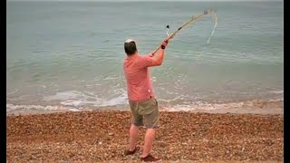 Beginners guide to beach casting  The ground cast  using a continental rod and fixed spool reel [upl. by Eibloc]