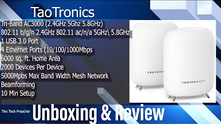 TaoTronics Mesh WiFi System TriBand AC3000 Whole Home WiFi RouterExtender Review [upl. by Ssidnak]