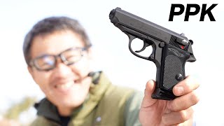 ワルサーPPK マルゼン ガスブローバックガスガン レビュー [upl. by Eceertal]