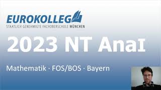 Fachabitur 2023 Mathematik Bayern FOSBOS [upl. by Silisav]