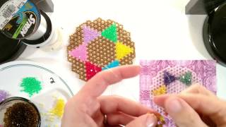 Chinese Checkers part 1 of 5  Beaded Doily Beading Tutorials [upl. by Assylla303]