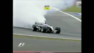 Nürburgring 2004 GP Räikkösen moottori hajoaa [upl. by Refinnaj]