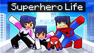 Having a SUPERHERO LIFE in Minecraft [upl. by Panthea]