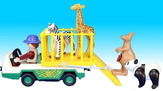 Playmobil Zoo Park Kangaroo Transport and Animal Care Station Playsets  Animals For Kids [upl. by Flavian227]