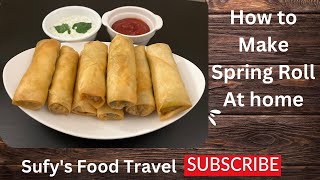 How To Make Chicken Roll At Home  Spring Rolls Chicken Recipe  Spring Rolls Filling recipe [upl. by Croner]