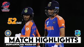 India vs West Indies 4th Warmup Match Highlights  ICC Women World Cup  INDW vs WIW Highlights [upl. by Junia]