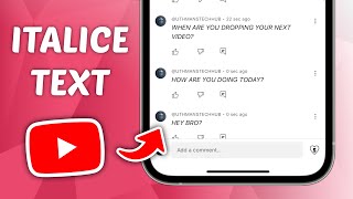 How to Make Italics on YouTube [upl. by Ynnob315]