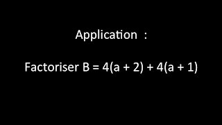 Application  factoriser B  4a 2  4a  1 [upl. by Norreg]