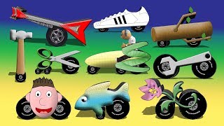 Strange Vehicles 2  Funny Cycles Cars Trucks Vehicles Video For Kids [upl. by Akimas458]