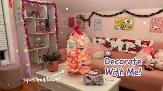 Decorate My Room For Christmas With Me Pink Cozy and Cute Decorations 🎀🎄✨ [upl. by Llejk894]