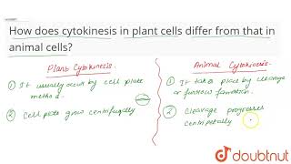 How does cytokinesis in plant cells differ from that in animal cells [upl. by Lledraw910]