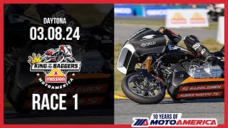 Mission King of the Baggers Race 1 at Daytona 2024  FULL RACE  MotoAmerica [upl. by Llehcar]