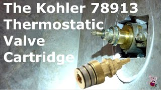 Kohler 78913 Thermostatic Valve Cartridge Service [upl. by Ellac592]