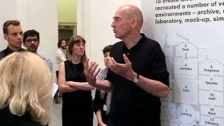 Architect Rem Koolhaas short speech on the Biennale of Architecture in Venice 2014 [upl. by Elvera771]