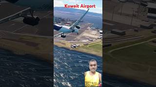 Kuwait Airport pilotview airview Shorttravel landing [upl. by Keri]