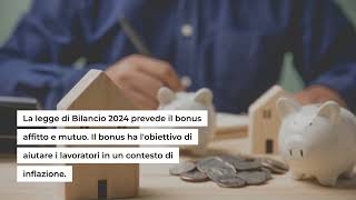 Bonus affitto e mutuo 2024 pronti 2mila euro per ogni lavoratore i requisiti [upl. by Brosine]