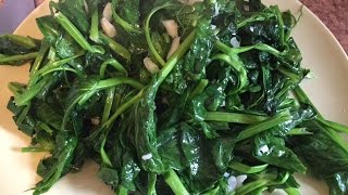 How to Cook StirFried Pea Shoots with Garlic in Under 5 Min  Easy Chinese Recipe [upl. by Fen]