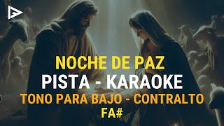 Noche de Paz  PISTA KARAOKE para bajo o contralto [upl. by Ecnerret]