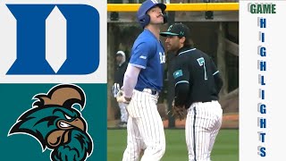 12 DUKE vs 18 Coastal College Baseball Game Full Highlights 2024 [upl. by Ahiel]