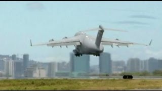 C17 Taking Off From Hickam Air Force Base 2010 [upl. by Gaw]