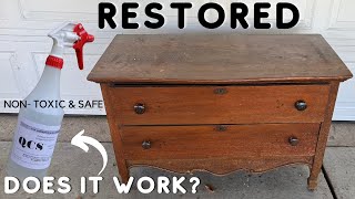 FURNITURE RESTORATION Using a NON Toxic amp Safe Furniture Stripper [upl. by Gnuoy]