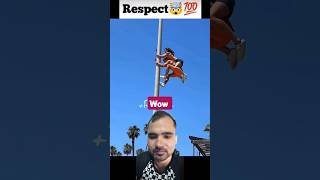 Respect 🔥🌞🙏ll settings back climbing pole shorts respect facts youtubeshorts shortvideos [upl. by Dinan]