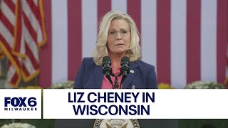 Liz Cheney campaigns with Kamala Harris in Ripon Wisconsin  FOX6 News Milwaukee [upl. by Douty192]