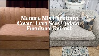 Mamma Mia Furniture Covers  Loveseat Update Furniture Refresh Thrift Loveseat Update [upl. by Kirbee]