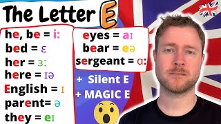 English Pronunciation  The Letter E  11 Ways to Pronounce the Letter E in English [upl. by Iridis670]