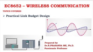 Link Budget Design  Log Distance Path loss Model amp Log Normal Shadowing [upl. by Abbotsun]