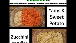 Make veggies FUN  Veggetti  squash yams and sweet potato noodles  httpsusiebowercom [upl. by Kerr]