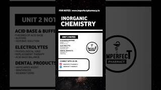 Inorganic Chemistry Unit 2 Notes  Bpharma 1st Semester  bpharma [upl. by Duck]