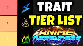 Trait Tier List  Anime Defenders [upl. by Leunamnauj]