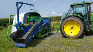 Setting up the ag bag for the start of chopping corn Corn silage part 1 [upl. by Nahs]