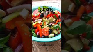 Simple Greek salad recipe feta tomatoes peppers olives amp onions [upl. by Petrie613]