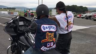 Pagans Take Over Motorcycle Drag Race [upl. by Acirehs817]