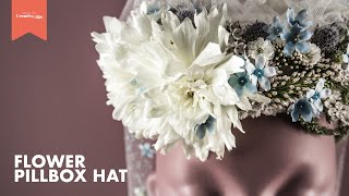 FLOWER PILLBOX HAT  Creative Edge Tutorials [upl. by Colton]