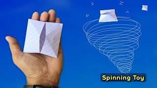 spinning toy how to make paper spinner paper coin box notebook paper spinning toy origami toy [upl. by Lisabet]