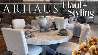 Arhaus HAUL and STYLING DECOR  Style With Me [upl. by Dnesnwot]