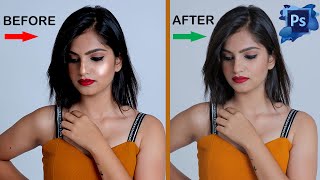 FACE RETOUCH fix overexposed face in PHOTOSHOP  HINDI [upl. by Levison408]