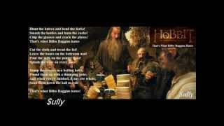 THE HOBBIT lyrics  Thats what Bilbo Baggins Hates [upl. by Joshuah610]