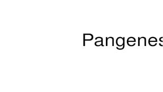 How to pronounce Pangenesis [upl. by Bolte]