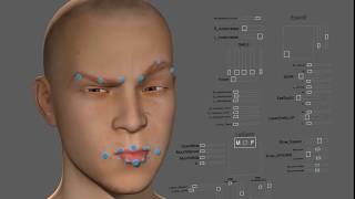 DAZ to MAYA Facial Rig interface test [upl. by Aley]