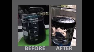 ELECTROCOAGULATION  Electrochemical Processes Tested on Lab  Before vs After [upl. by Shelagh]