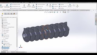 Solidworks Rosca sem fim solda alinhada passo a passo [upl. by Chaves]