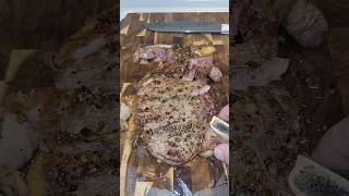 T Bone Steak Butter Basted in Rosemary steak cooking castironcooking cookingchannel food [upl. by Einafats95]