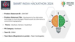 SIH 2024  Team Cardiogeeks  Doppler Ultrasound  Angiography  IIT Mandi [upl. by Seward744]