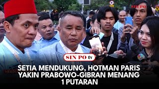 Setia Mendukung Hotman Paris Yakin PrabowoGibran Menang 1 Putaran [upl. by Battat]