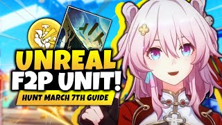 GOD TIER F2P SUPPORT Best Hunt March 7th Guide amp Build Best Relics Light Cones amp Teams  Honkai [upl. by Olotrab]